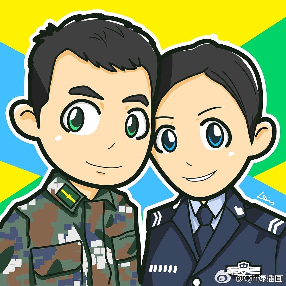 武警,陆军,军人兵哥各种插画