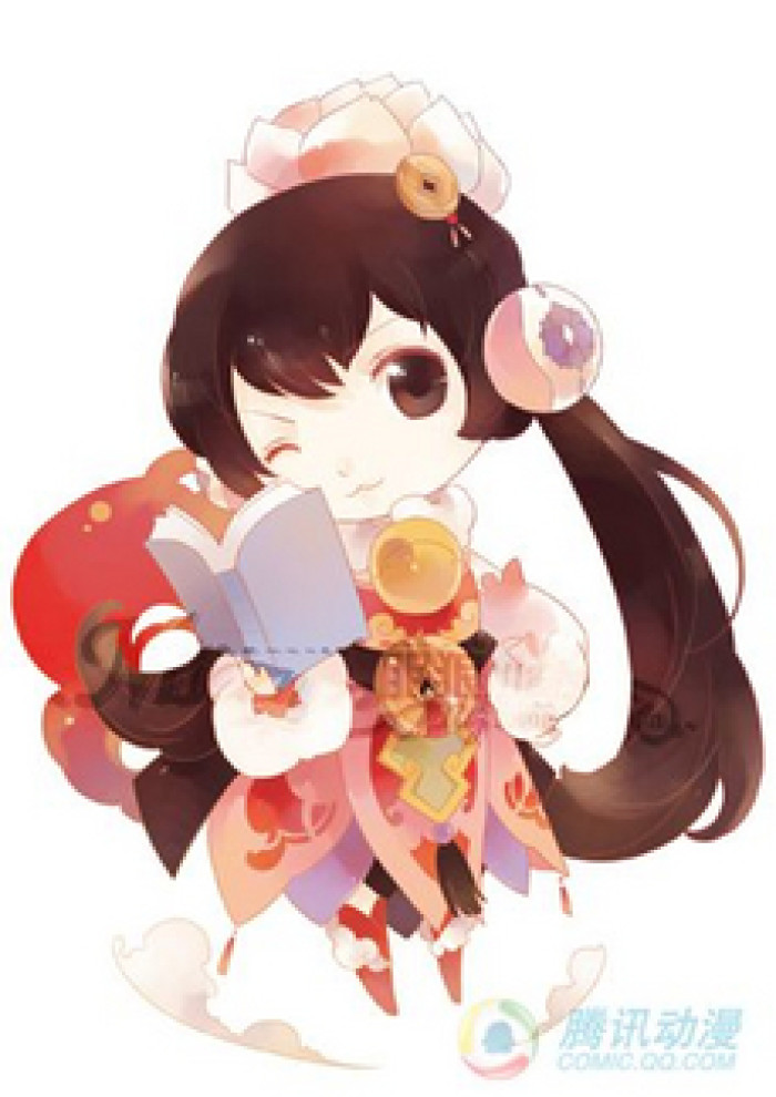 动漫q版人物 古装 二次元 可爱 插画