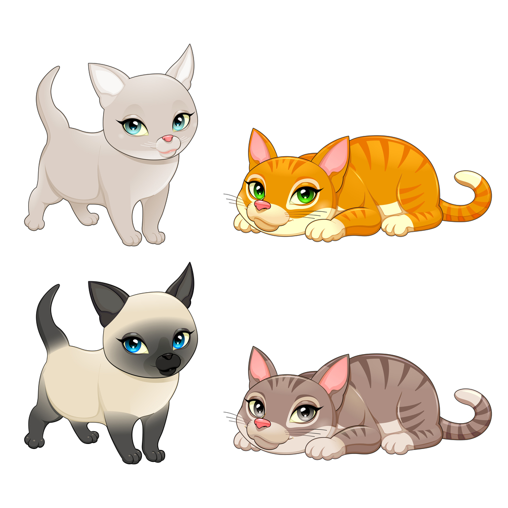 卡通可爱的小猫