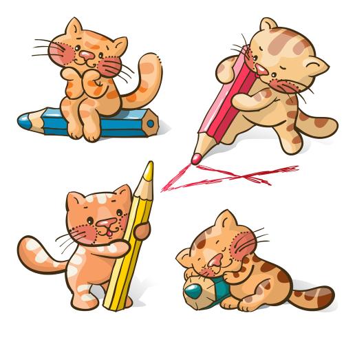 可爱卡通猫咪图片