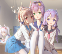 迷人可爱的动漫美少女桌面壁纸图片