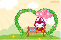 有趣可爱的情人节拽猫卡通壁纸图片