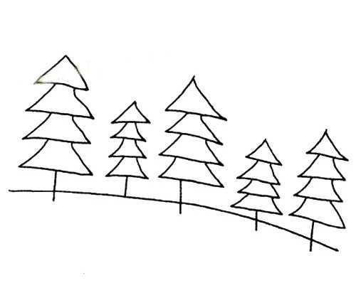 松树简笔画