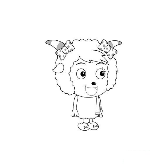 美羊羊的简单画法