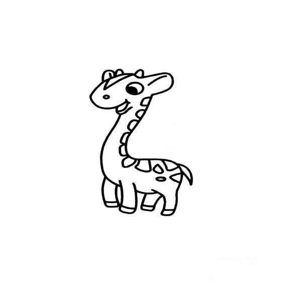 长颈鹿卡通画法