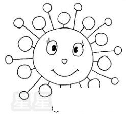 太阳简笔画图片画法