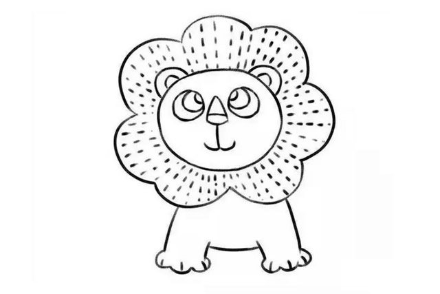 狮子简笔画