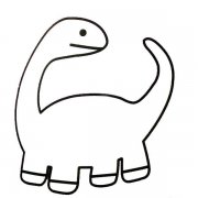恐龙简笔画板龙的两种画法图片