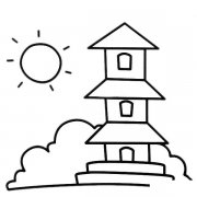 宝塔简笔画图片