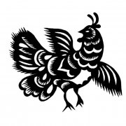 剪纸鸡简笔画图片
