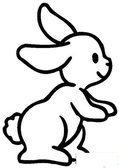 幼儿可爱呆萌小兔子简笔画图片