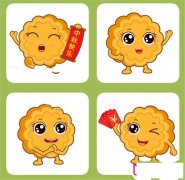 卡通月饼简笔画，中秋主题月饼简笔画