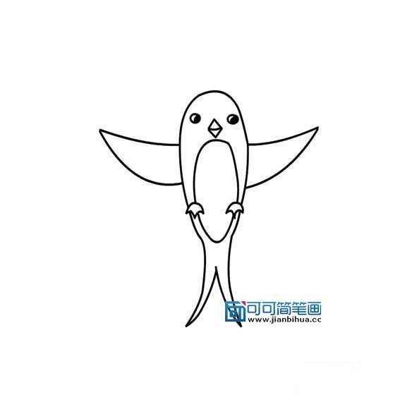 燕子的简笔画法
