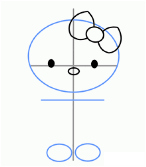 hello kitty简笔画彩色图片