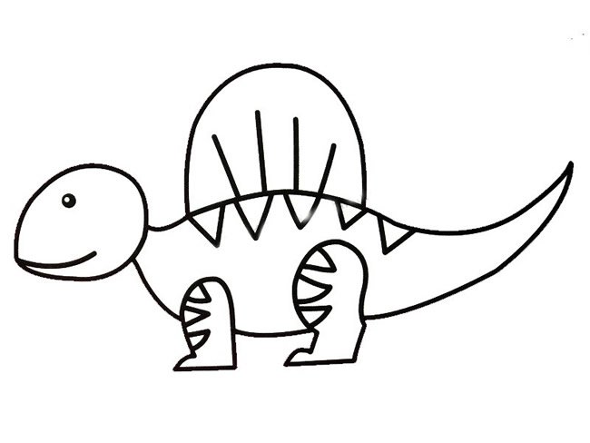 棘龙简笔画