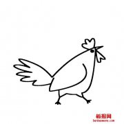 超简单的大公鸡画法