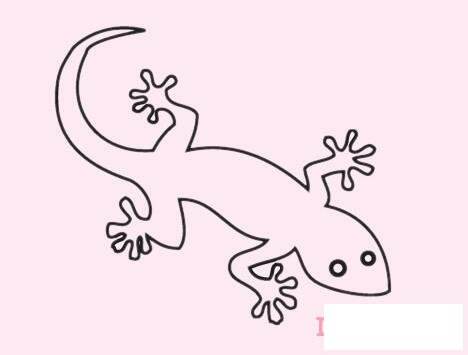 幼儿卡通小壁虎怎么画好看 小壁虎简笔画教程