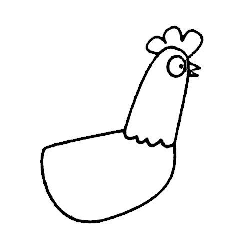 公鸡简笔画怎么画