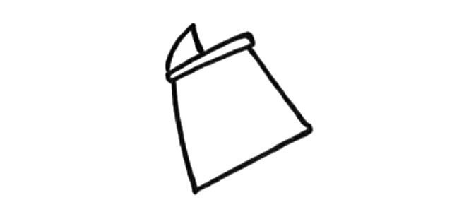 给土地里的树苗浇水简笔画
