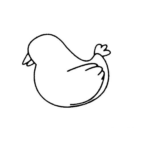 母鸡简笔画步骤教程