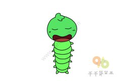 儿童画  青虫简笔画