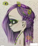 一组超美的小女孩插画，萌萌的头像简笔画