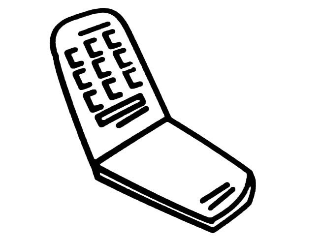 翻盖手机物品简笔画步骤图片大全