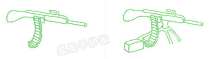 两用机枪简笔画