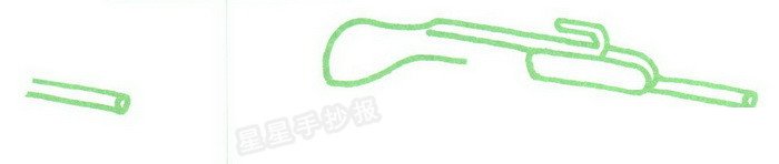 两用机枪简笔画