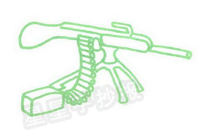 两用机枪简笔画