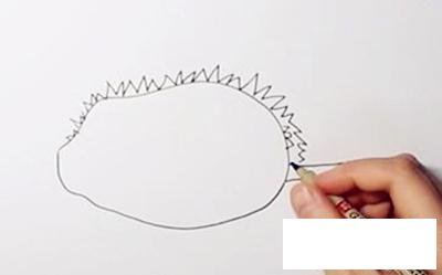 水果之王榴莲简笔画步骤图