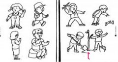 人物居家生活组图儿童简笔画画法