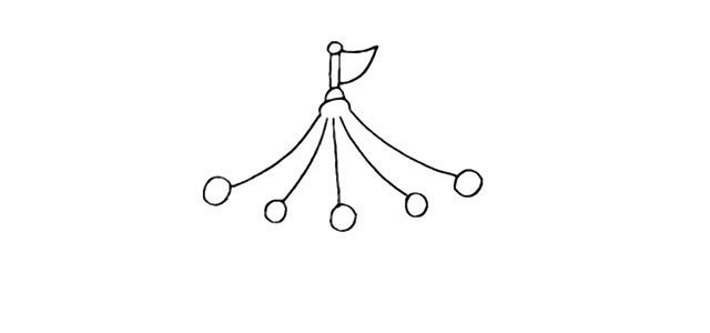旋转木马简笔画