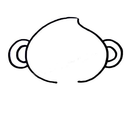 六步画出猴子简笔画彩色图片