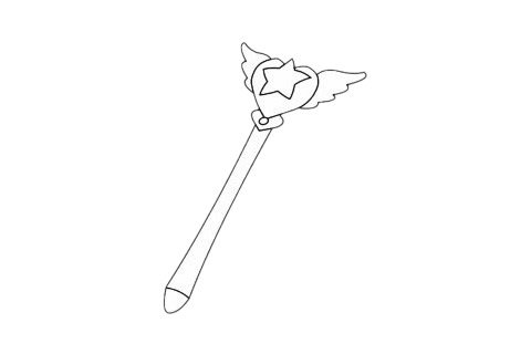 魔法棒简笔画完成图