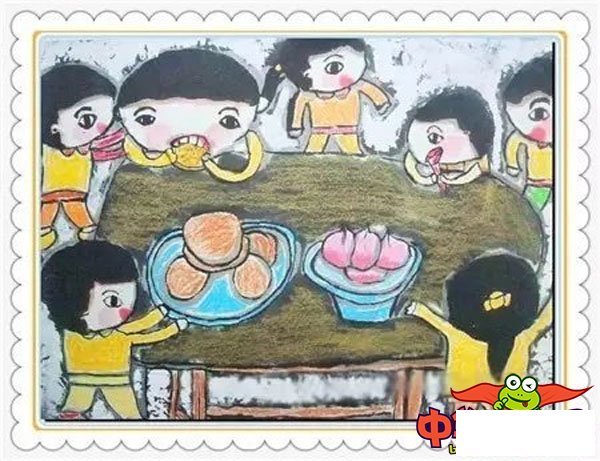 漂亮的中秋节儿童画大全，中秋节的画简单又漂亮