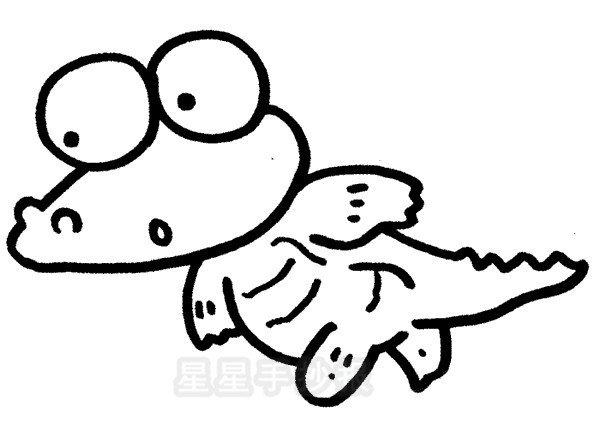 鳄鱼简笔画