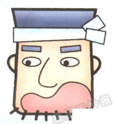 小贩头像简笔画