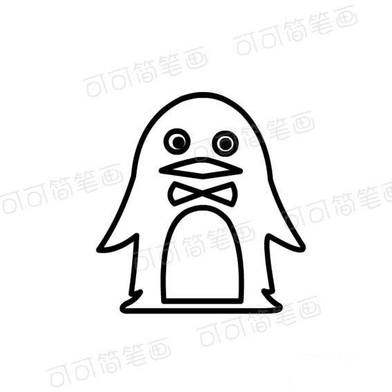 简单易学的企鹅简笔画法