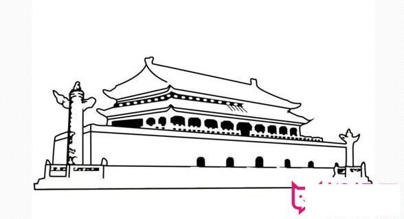 史上最全的天安门儿童简笔画，欢度国庆