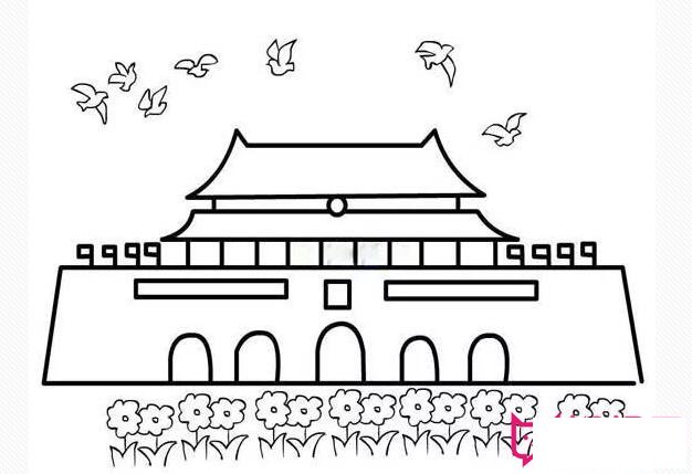 史上最全的天安门儿童简笔画，欢度国庆