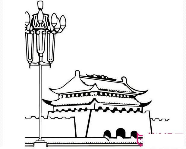 史上最全的天安门儿童简笔画，欢度国庆