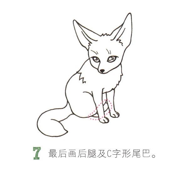 狐狸简笔画彩色图片大全