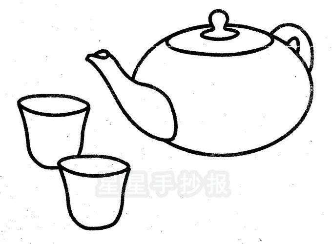 茶壶简笔画图片