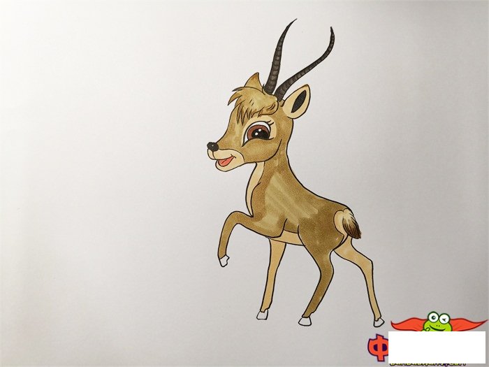 小藏羚羊怎么画简笔画，藏羚羊的简笔画可爱