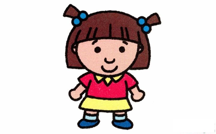 简笔画妹妹的具体步骤图示