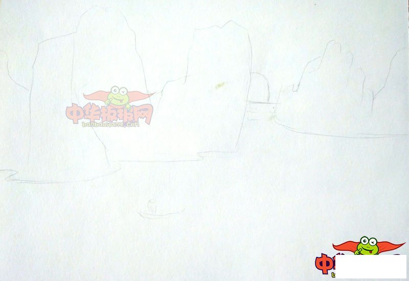 山水风景简笔画带颜色，怎么画山水简笔画