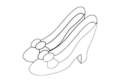 水晶鞋简笔画图片
