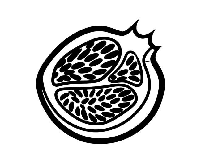 石榴水果简笔画步骤图片大全