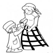 怎么画母亲节主题：送节日礼物给妈妈简笔画的
